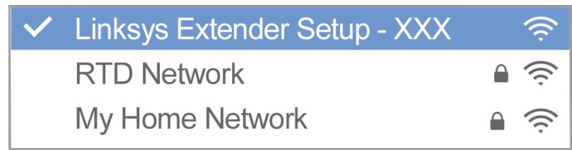 LINKSYS AC750 - Connect to range extender setup network. - 1