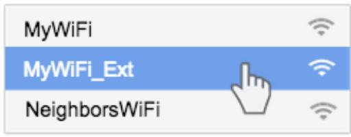 LINKSYS AC750 - Connect your Wi-Fi devices to the extended network you just created. - 1