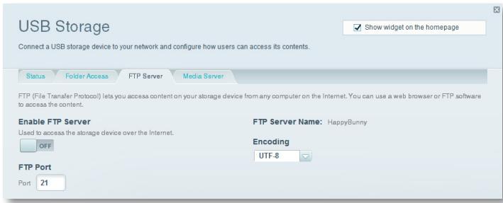 LINKSYS EA6700 - To set up the FTP server: - 1