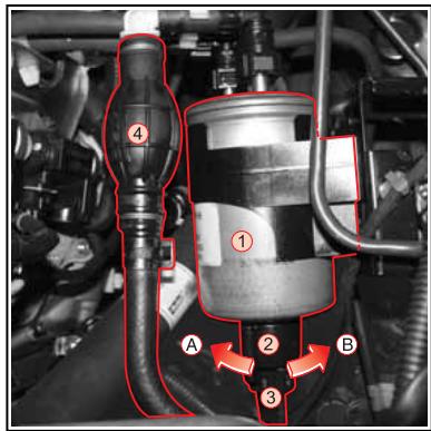 SSANGYONG RODIUS - COMMENT VIDANGER L'EAU DU FILTRE A CARBURANT (EU) DIESEL UNIQUEMENT - 1