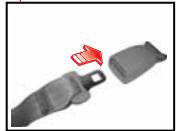 SSANGYONG RODIUS - Ceinture abdominale du siège central à charnières - 5