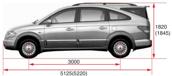 SSANGYONG RODIUS - DIMENSIONS - 3