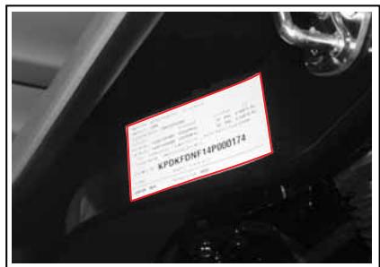 SSANGYONG RODIUS - Etiquette d'homologation - 1
