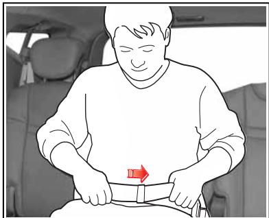 SSANGYONG RODIUS - Ceinture abdominale du siège central à charnières - 4