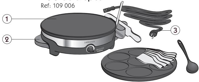LAGRANGE MAXI CREPIERE 109 001 - DUO de crépes - 1