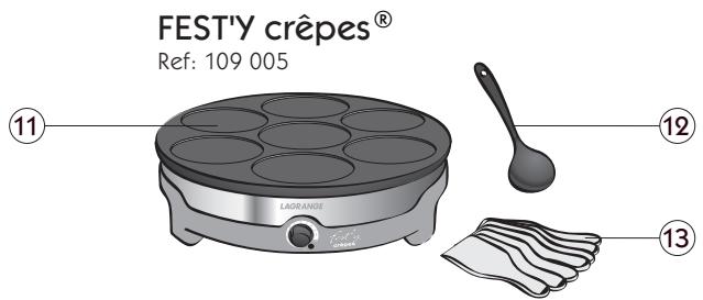 LAGRANGE MAXI CREPIERE 109 001 - - GERÄTEBESCHREIBUNG - - 3