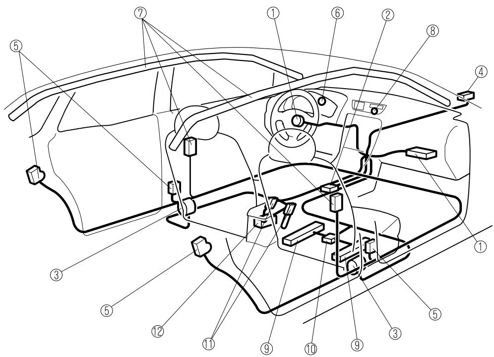 MAZDA CX-7 2012 - Composants du système de retenue supplémentaire - 1