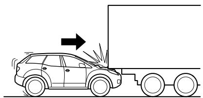 MAZDA CX-7 2012 - Limites à la détéction des collisions frontale/semi-frontale: - 3