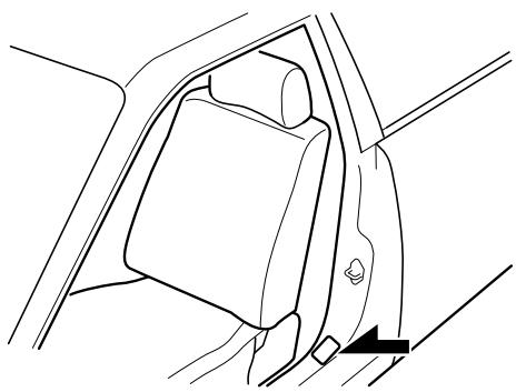 MAZDA CX-7 2012 - Etiquette de pressions de gonflage des pneus (sauf Canada) - 1