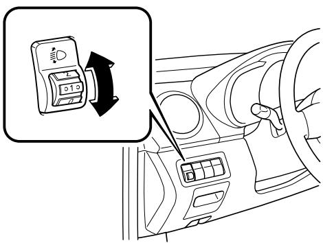 MAZDA CX-7 2012 - Réglage de hauteur des phares - 1