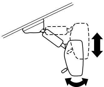 MAZDA CX-7 2012 - Réglage du rétroviseur interieur - 1