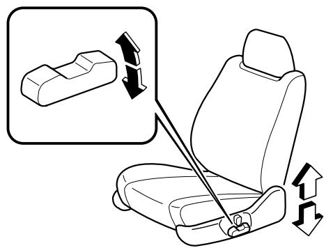 MAZDA CX-7 2012 - Réglage de la hauteur (Siège du conducteur) - 2