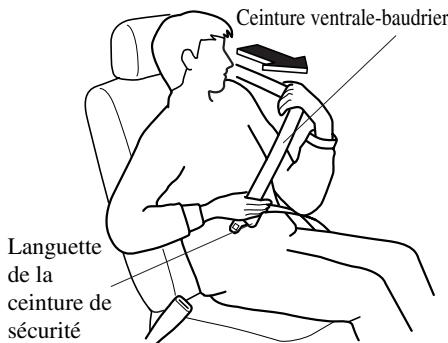MAZDA CX-7 2012 - Pour boucler la ceinture de sécurité - 1