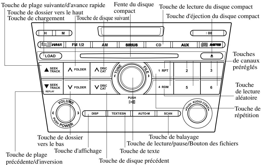 MAZDA CX-7 2012 - Fonctionnement de changeur de disques compacts dans le tableau de bord - 1