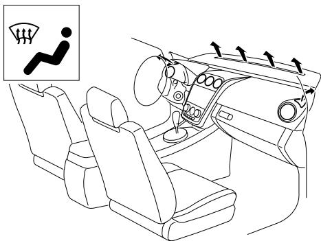 MAZDA CX-7 2012 - Sélection du mode de circulation d'air - 5