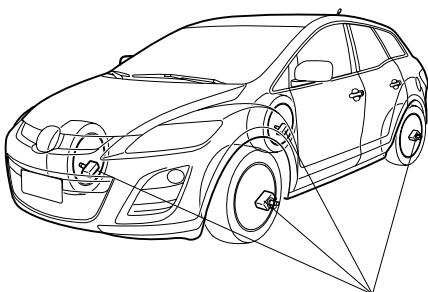 MAZDA CX-7 2012 - Système de surveillance de pression des pneus* - 1