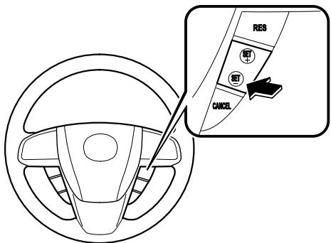 MAZDA CX-7 2012 - Pour diminuier la vitesse de croisière - 1
