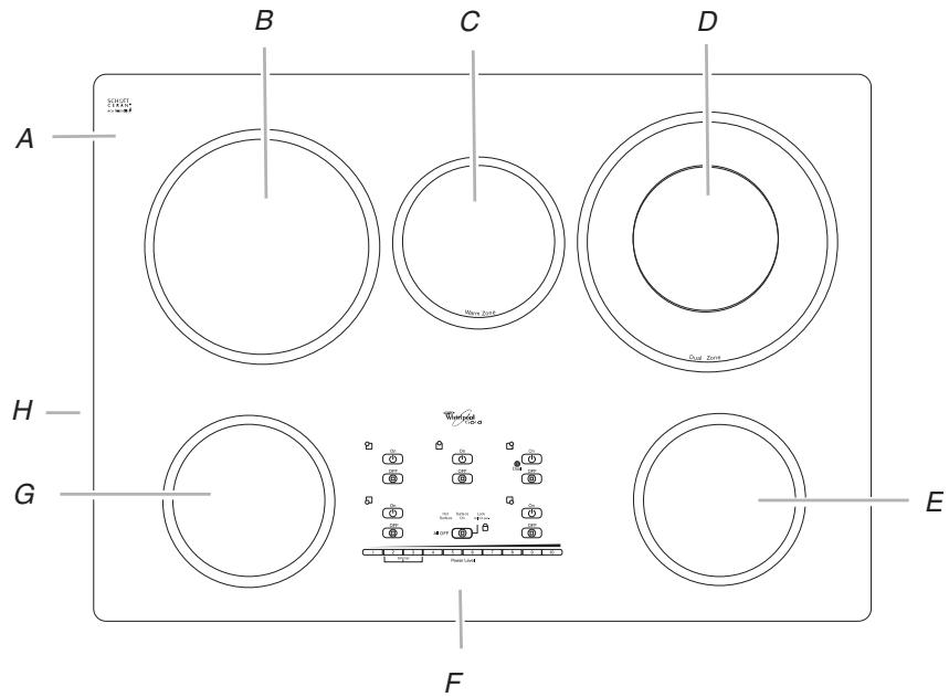 BAUKNECHT G9CE3065 - Modèle G9CE3065 de 30" (78,4 cm) Modèle à tableau de commande électronique tactile illustré - 1