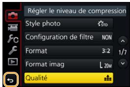 PANASONIC LUMIX DMC-FZ2000 - Fermeture du menu - 1