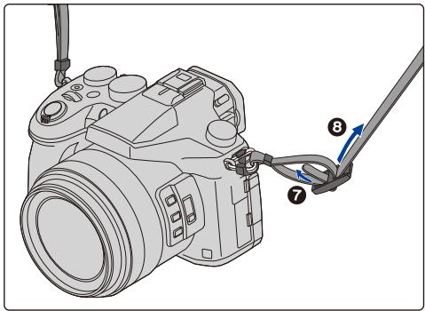 PANASONIC LUMIX DMC-FZ2000 - Mise en place de la bandoulière - 4