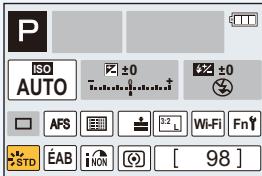PANASONIC LUMIX DMC-FZ2000 - Information d'enregistrement à l'écran dans [style moniteur] (P46) - 1