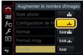 PANASONIC LUMIX DMC-FZ2000 - Appuyez sur / de la touche curseur pour sélectionner le paramètre et appuyez sur [menu/set]. - 1