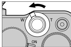 PANASONIC LUMIX DMC-TZ101 - Déplacez la commande de zoom du côte W. - 1