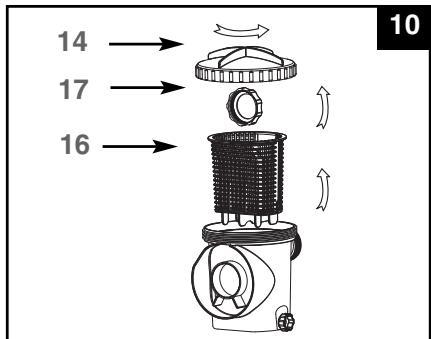 INTEX SF15220 - Installation du pré-filtre de la pompe : - 1