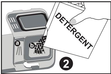 FUNIX FDW313A - Remplissage du compartment à détergent - 2
