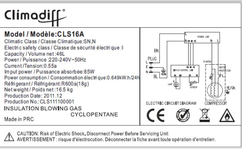 CLIMADIFF CLS28A - 2^ TECHNISCHE DATEN - 1