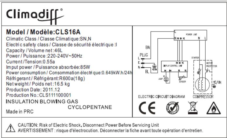CLIMADIFF CLS28A - 1.DESCRIPTION OF THE APPLIANCE - 2