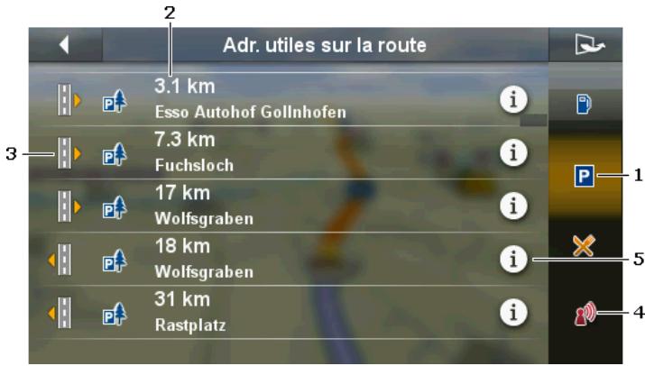 NAVIGON 72 - Afficher les adresses utiles sur votre itinétaire - 3