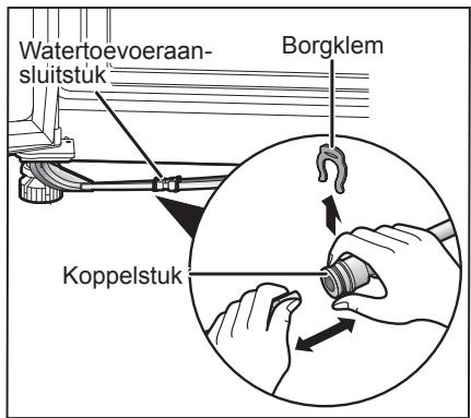 PANASONIC NR-BS53VW3-E - Weer vastmaken van de watertoevoerslangen - 3
