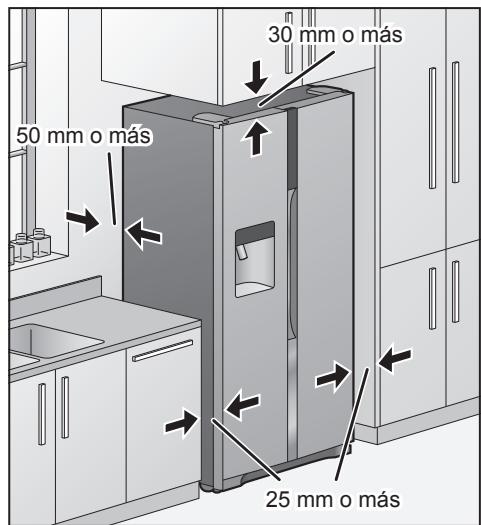PANASONIC NR-BS53VW3-E - Deje espacio para que se disipe el calor - 1