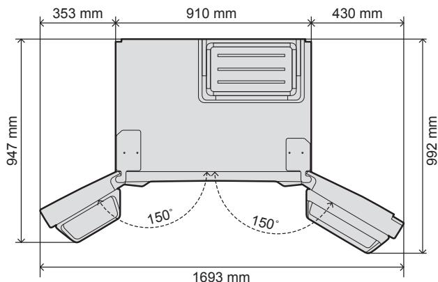 PANASONIC NR-BS53VW3-E - Installing the spacers - 3