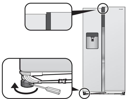 PANASONIC NR-BS53VW3-E - Si la porte droite est plus basse que la gauche - 1