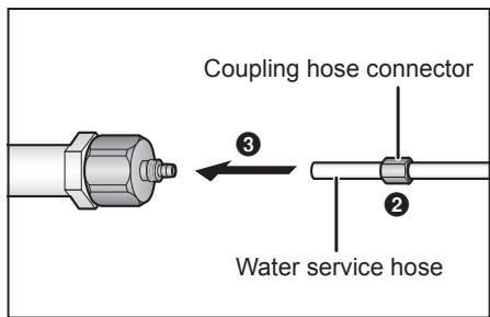 PANASONIC NR-BS53VW3-E - Tighten the coupling hose connector to the hose connector. - 2