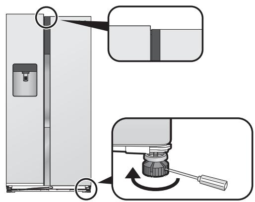 PANASONIC NR-BS53VW3-E - Si la porte droite est plus basse que la gauche - 2