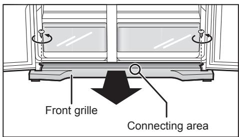 PANASONIC NR-BS53VW3-E - Removing the front grille - 1