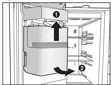 PANASONIC NR-BS53VW3-E - Cuando no se pueda colocar correctamente el compartmentimiento para el hielo - 1
