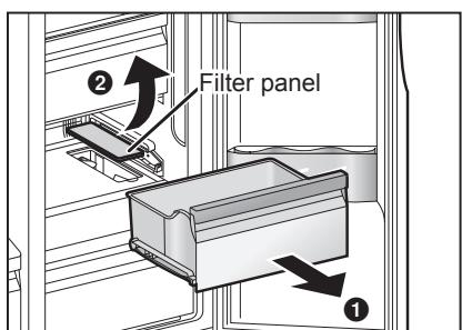 PANASONIC NR-BS53VW3-E - Installing the water filter - 1