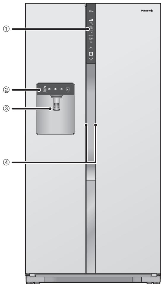 PANASONIC NR-BS53VW3-E - Esterno e pannello comandi - 1
