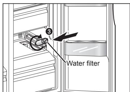 PANASONIC NR-BS53VW3-E - Installing the water filter - 2