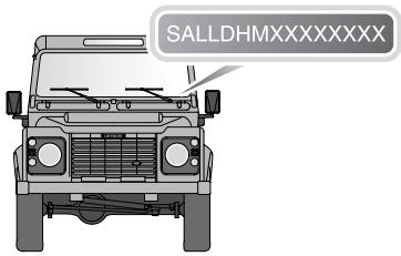 LAND ROVER DEFENDER - NUMERO D'identification du vehicle (vin) - 1