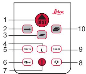 LEICA DISTO LITE 5 - Clavier - 1