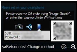 LEICA V-LUX TYP 114 - En appuyant quelques instants sur [WIFI] avant de se connecter au wi-fi (pour connecter un téléphone intelligent) - 1