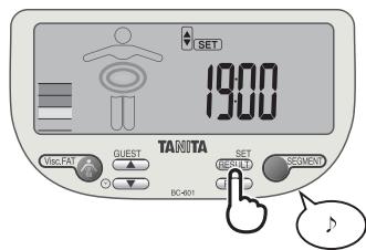 TANITA BC-601 - Configurar los Minutes - 9
