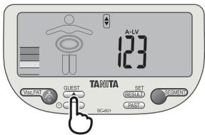 TANITA BC-601 - Aktivitätsnummer einstellen - 1