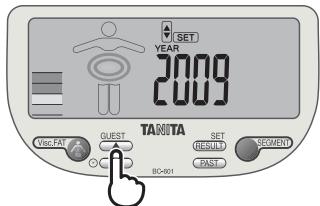 TANITA BC-601 - Entrez l'année - 1
