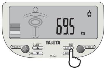 TANITA BC-601 - Obtenga sus lecturas - 1
